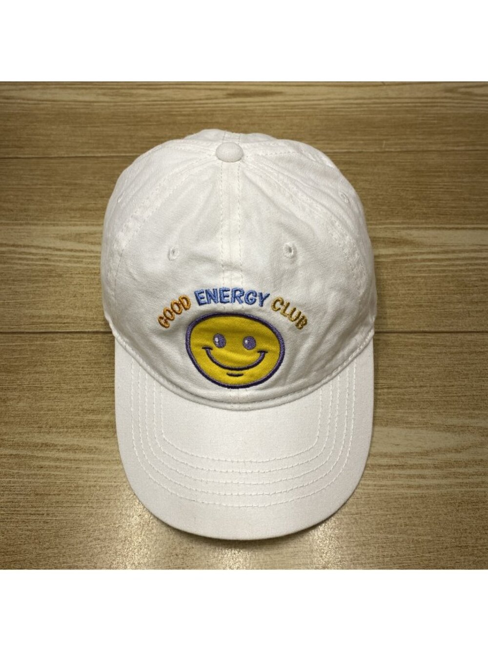 Good Energy Club Baseball Cap Denim Adjustable Hat Embroidered Strap Back